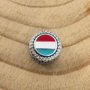 Pandora Luxembourg Flag Bead Flag of Ireland Travel Charm, S925 Silver Jewelry